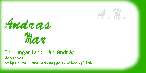 andras mar business card